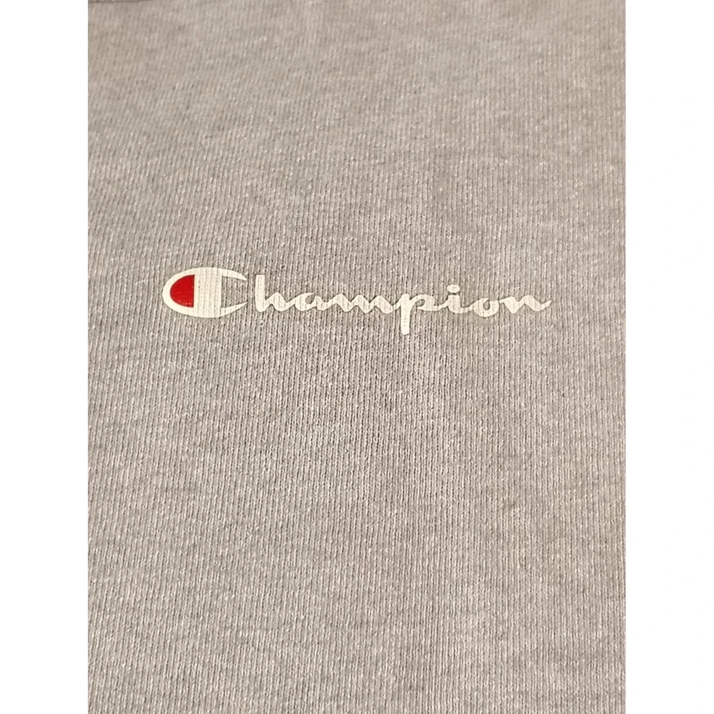 Vintage 90's Champion T Shirt‎ Men XXL Gray Made in USA Athletic Script Logo MM - Picture 2 of 8